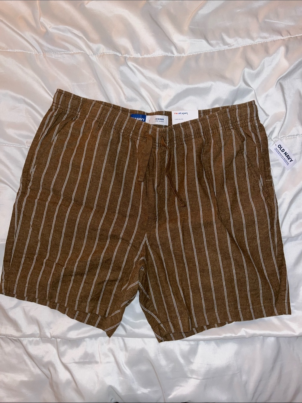 Old Navy Brown Striped Drawstring Men’s Shorts